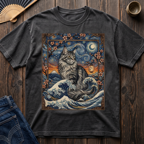 The Starry Wave Maine Coon Tee