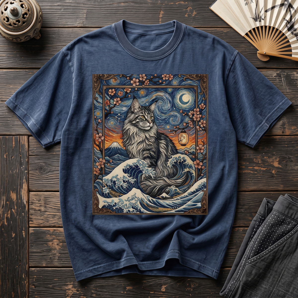 The Starry Wave Maine Coon Tee