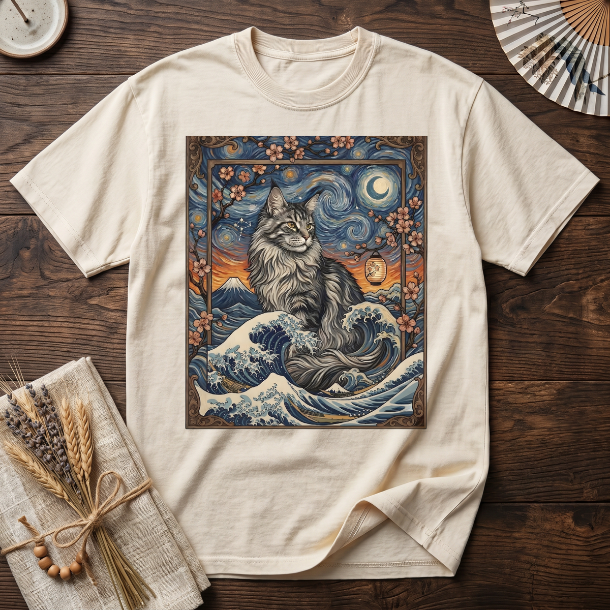 The Starry Wave Maine Coon Tee