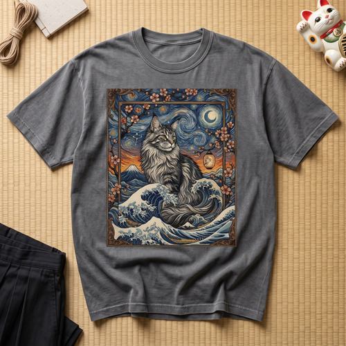 The Starry Wave Maine Coon Tee